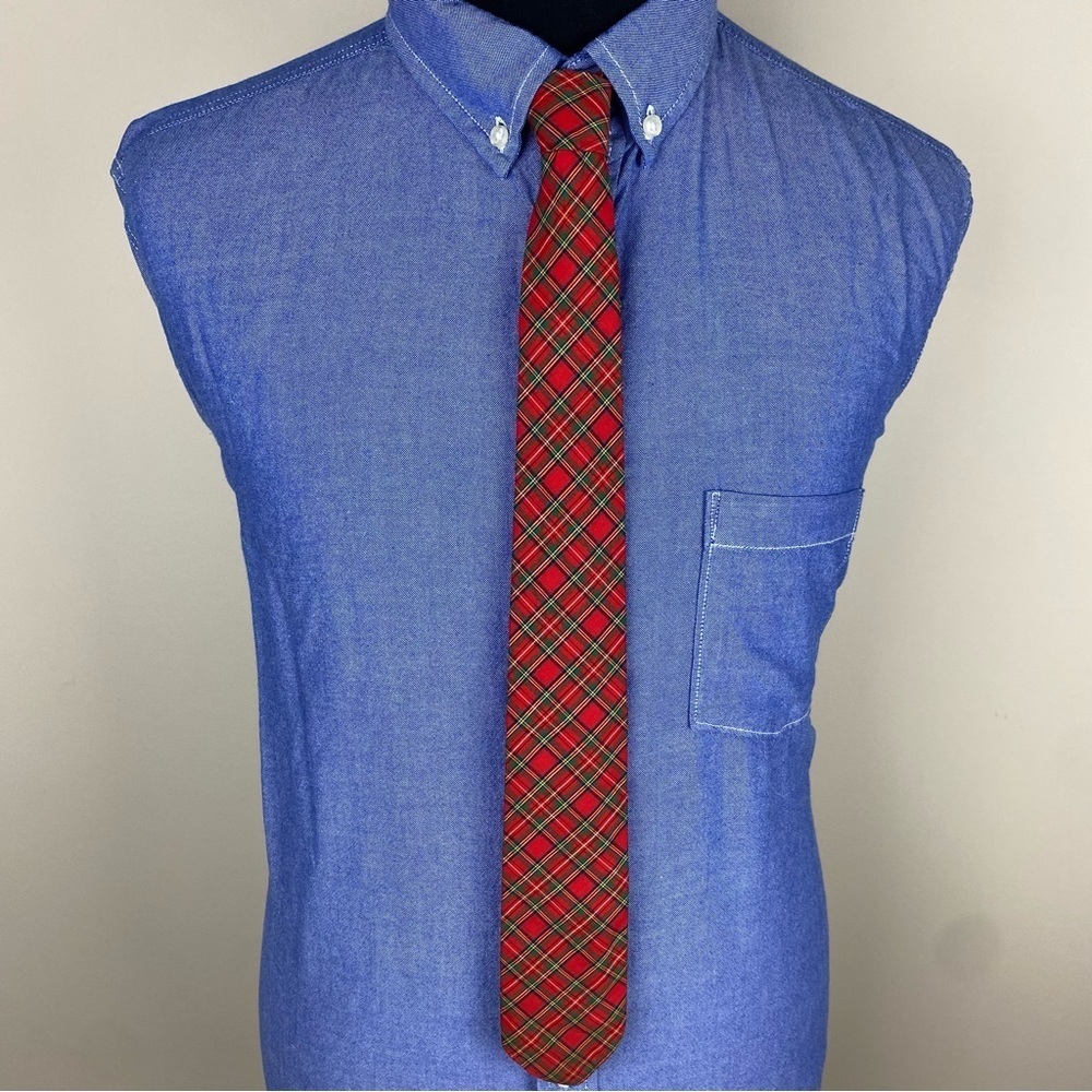 D &‎ J Anderson for Rich's Vintage Royal Stewart Tartan Skinny Tie Old Money